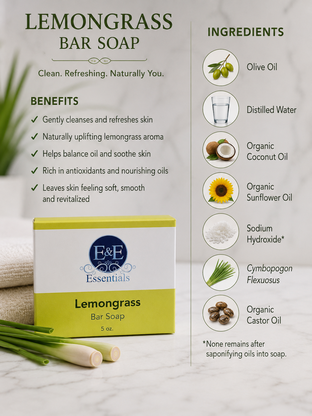 Lemongrass Bar Soap - Image 2