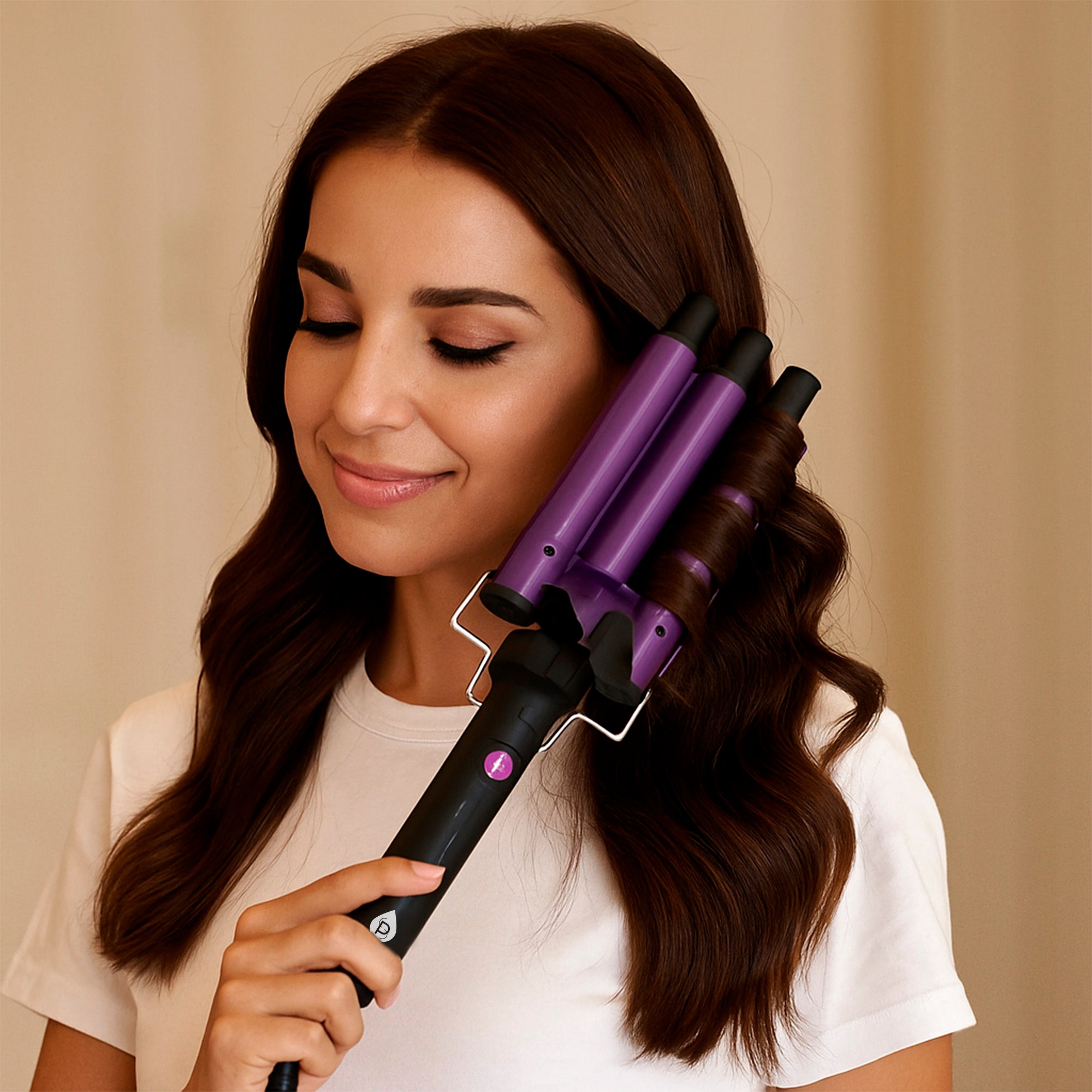 Dimmable LED Vanity Mirror & Pursonic Triple Barrel Hair Curler: The Ultimate Glow-Up Bundle - Image 2